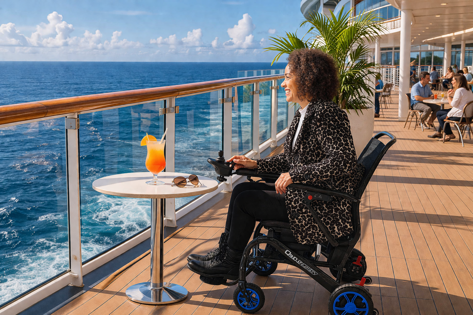 Q50 R Carbon on a cruise ship